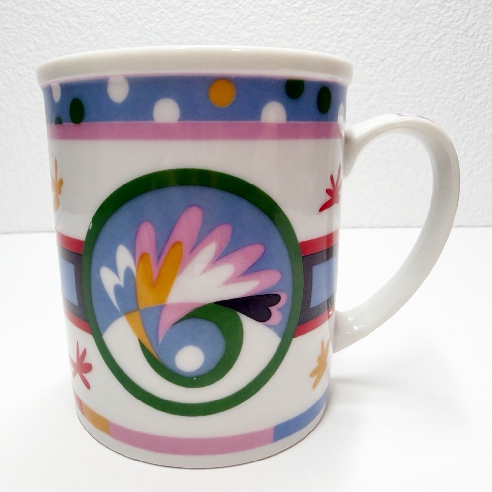 Vintage Shibata Honjo Japan Artsy Colorful Mug